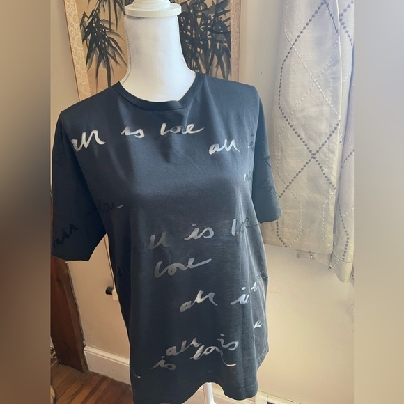 STELLA mccartney all is love burn out short sleeve tshirt sz 42 (small) - Picture 10 of 17